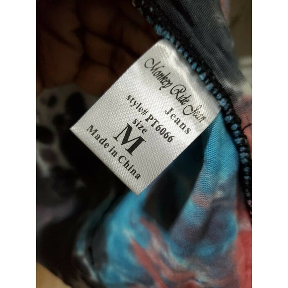 Monkey Ride Jeans Women's Multicolor Cotton Long Sleeve Collared Casual Jacket M - Picture 10 of 12